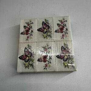 Vintage Denmark 6-pack Matchsticks Butterflies